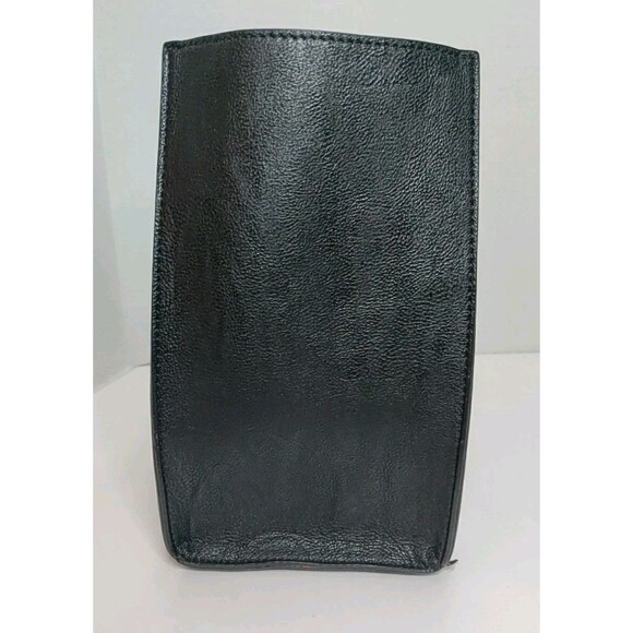 Calvin Klein Black Floral & Silver Stud Hand Bag 13"X9.5"X5.5" - Picture 4 of 6